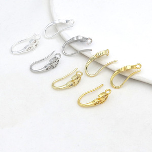 U Shaped Diamond Set Ear <b>Hooks</b> 18k Gold Plated Silver Jewelry Findings DIY <b>Earrings</b> Components GM1930 - Product Image 4