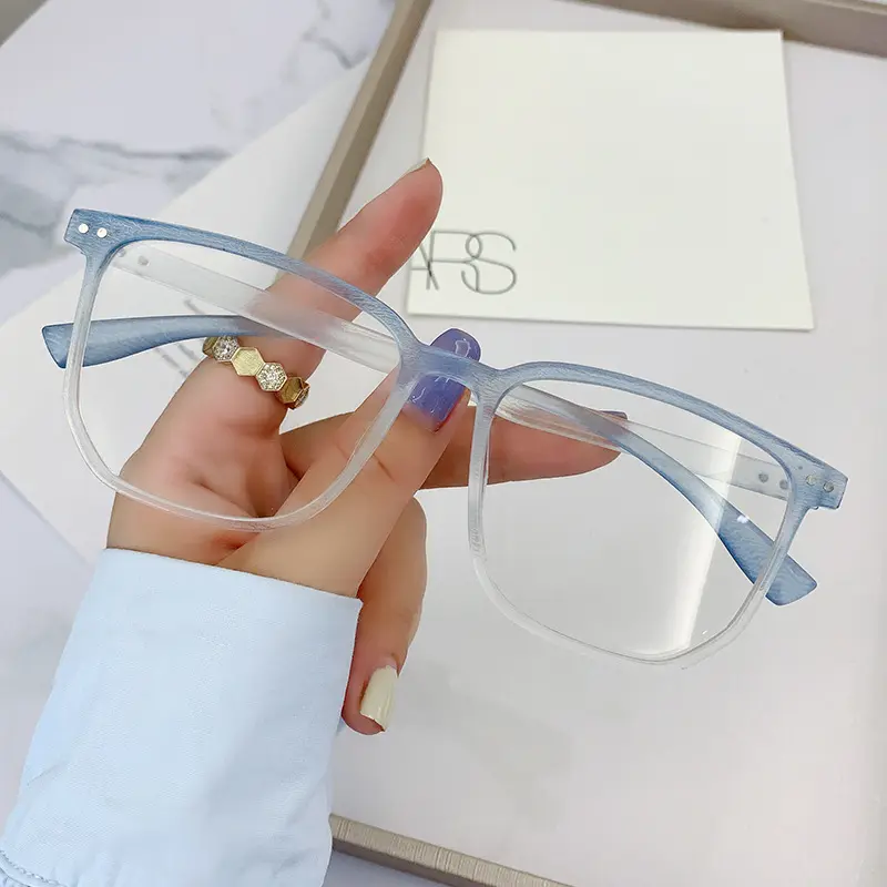 사각 여성 패션 안경 프레임 남성과 여성의 눈 보호 및 반사 방지를위한 직사각형 컴퓨터 안경