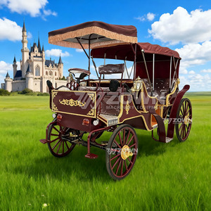 Carruaje Eléctrico Vintage para Exteriores, Elegante Vehículo Turístico Tirado por Caballos en Venta, Elegante y Real Carroza con Toldo - Product Image 4