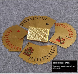 Texas Landlord Gold Landlord Jeux de table de <span class=keywords><strong>poker</strong></span> étanches en PET avec feuille d'or et d'argent - Product Image 2