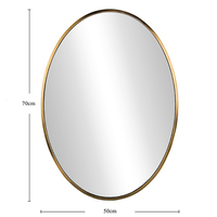 Miroir moderne avec cadre en cuivre, design personnalisé, miroir décoratif pour salle de bain, décoration intérieure