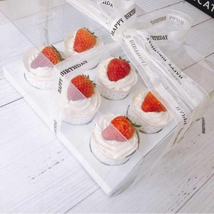 Wholesale PET Transparent 2-12 Hole Pudding Cupcake <b>Box</b> Pastry Packaging - Product Image 1