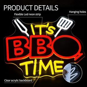 Barbecue time neon LED dimmable USB powered ambient <b>light</b> shop <b>window</b> decoration <b>light</b> street indicator <b>light</b> landscape <b>light</b> 5v - Product Image 1