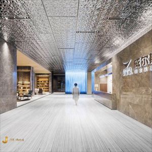 Panneau architectural en acier inoxydable EX429 à effet d'ondulation d'eau, décoration 3D pour plafond de hall d'appartement, centres commerciaux et projets hôteliers - Product Image 6