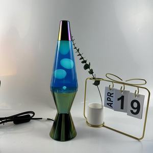 โคมไฟลาวาสร้างสรรค์สไตล์ยุโรปและบ้าน14นิ้วพร้อมไฟ LED ควบคุมด้วยการสัมผัสการฉายแสงอบอุ่นสำหรับห้องนอน - Product Image 3