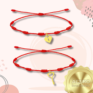 Coppia o amicizia 2 bracciali 7 nodi con ciondolo in acciaio inox braccialetto Fine - Product Image 4