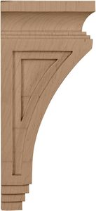 Arts and Crafts Wood <strong>Corbels</strong>, 6&quot;W X 4&quot;D X 9&quot;H, Rubber Wood - Product Image 4