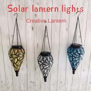 Lámpara de Jardín de Cristal con Llama Intermitente LED de Corriente Continua, Impermeable, con Control Remoto, IP44, Globo Aerostático Colgante para Patio - Product Image 2