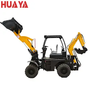 CE Backhoe Loader Multifungsi, Backhoe Loader Mini 4wd, Backhoe Loader Pertanian Kecil Dapat Ditarik