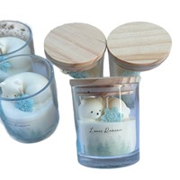 Cadeau d'hiver unique, bougie en forme d'ours polaire et de flocon de neige faite à la main, ambiance romantique, décoration de la maison, parfum d'anniversaire, Noël