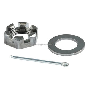 Kit de tuercas de eje de remolque, kit de tuercas de <span class=keywords><strong>castillo</strong></span>, arandelas de 1'' y pasadores de chaveta, compatible con eje de 1'', para remolques, vehículos recreativos y embarcaciones - Product Image 1