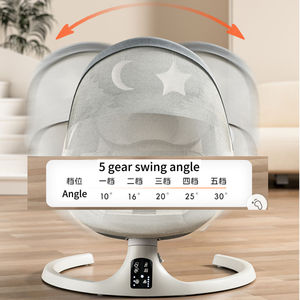 Berceau à bascule en métal pour tout-petits avec fonction balançoire, motif dessin animé, unisexe, pour literie bébé - Product Image 5