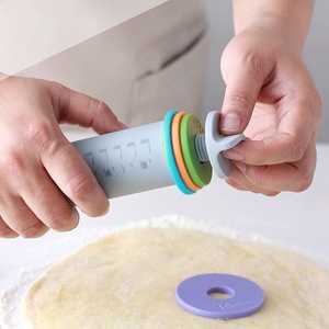 Adjustable Silicone Rolling Pin With Thickness Discs For Baking Pastry Dough Non Stick Kitchen <b>Tool</b> - Product Image 3