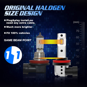 Kit di Conversione Fari LED Gview 8000lm Mini H1 H4 H8 H7 H19 H11 per Modelli X5 A4 A3 Q50 <span class=keywords><strong>X2</strong></span>, Fari LED H11 12V - Product Image 6
