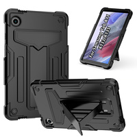 Samsung Galaxy Tab A11 2025 X133 X135 8.7 İnç için Dayanıklı Silikon Darbeye Dayanıklı Ağır Hizmet Tipi T Tasarımlı Standlı Kılıf