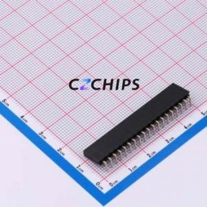 HC-PM254-8.5H-1x19PW Pin Socket Bent Lead Through Hole,P=2.54mm Connector 1x19P 2.54mm Square Hole Right Angle Insert - Product Image 2