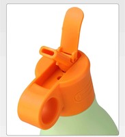 Botella de agua térmica inoxidable de doble pared sin BPA dentro y fuera Botella de agua inoxidable 304 con tapa y mango de paja
