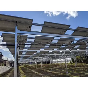 Sistem pertanian pertanian tenaga surya, aluminium PV sistem pemasangan tanah untuk pembangkit listrik tenaga surya 1 MW