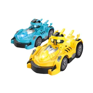 HY Toys Children's Double Battle Remote Control Bumper Car Drift Ejection Sound and Light Racing Boy Toy