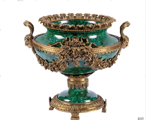 <span class=keywords><strong>Vase</strong></span> <span class=keywords><strong>de</strong></span> sol vert en porcelaine 100% artisanale <span class=keywords><strong>de</strong></span> style traditionnel chinois pour le hall d'hôtel, avec paysage peint à la main pour la décoration du salon - Product Image 5