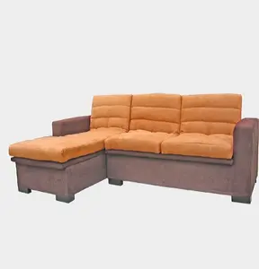 Modern Sectional Fabric Recliner Corner Sofa Bed With Storage Modern Design Metal Wooden Structure L Shape Storage Sofa Cum Bed