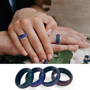 Nuevo diseño de anillos de dedo de estrella, conjunto de bandas, anillo de boda de silicona de compromiso para hombres y mujeres, anillo de banda de boda para parejas - Product Image 1