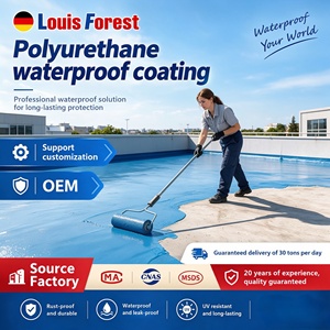 Sellador de Poliuretano Líquido Transparente Ecológico e Impermeable <span class=keywords><strong>para</strong></span> Reparación de Grietas en Techos y Terrazas de Edificios, Aplicación con Brocha - Product Image 1