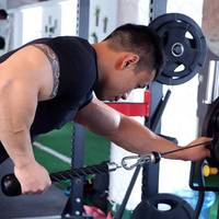 Accessoire d'équipement d'entraînement de gymnastique de câble de corde en nylon d'extrémité en caoutchouc solide pour Biceps Triceps Pull Exercise Body Fitness Equipment