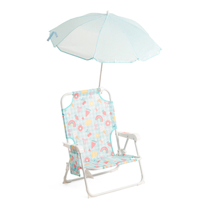 Sombrilla de Playa Plegable Mini Ligera <span class=keywords><strong>con</strong></span> Portavasos para Niños, Color Rosa, Personalizable, 2026 - Product Image 3