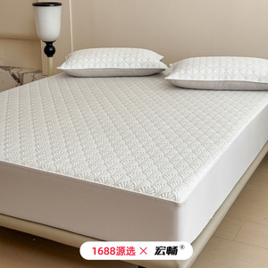 Hongchang Ice <b>Silk</b> Fitted <b>Sheet</b> Set 1.2m 1.5m 1.8m 2.0m Cooling Mat Modern Summer Bedding - Product Image 3