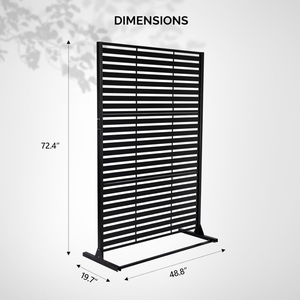 Clôture d'intimité en acier sur mesure 72" x 49" thermolaquée moderne autoportante <span class=keywords><strong>pour</strong></span> séparation extérieure/jardin, ombrage de piscine, porche, patio - Product Image 4