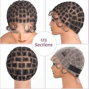 Perruque Full Lace sans colle avec tresses au crochet et tresses Box <span class=keywords><strong>Braid</strong></span>, avec dentelle HD, pour style afro, 125 sections - Product Image 5
