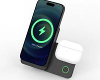 Batterie externe magnétique pliable 3 en 1 10000mAh 15W sans fil pour IPhone/ IWatch/AirPods