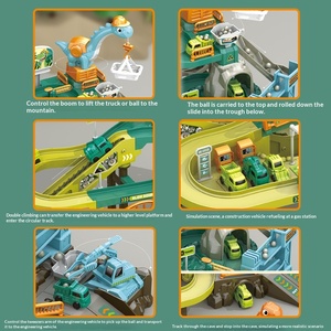 Trenino Elettrico Giocattolo con Binari in Plastica, Auto da Costruzione Educativa per Bambini, Grande Sfida Parcheggio, <span class=keywords><strong>Regalo</strong></span> per Ragazzi - Product Image 4