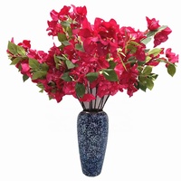 Bougainvillier artificiel fait à la main fleur glabra rouge rose fuchsia violet corail noël décoratif soie fausse fleur Spectabilis