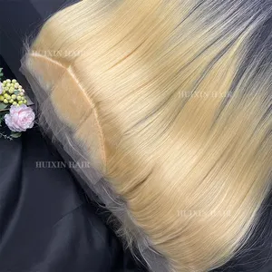 Brazilian Indian remy virgin Hair Human Hair Weft 613 silky straight 13x4 hd lace wig