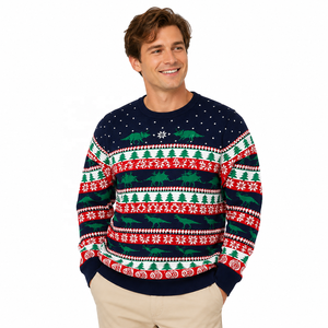 Hot <strong>Sale</strong> Custom <strong>Christmas</strong> Sweater Knitted Ugly Sweater Pullover <strong>Man</strong> Xmas <strong>Jumper</strong> Crew Neck Ugly Sweater - Product Image 2