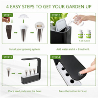 Petit jardin intelligent Kit hydroponique d'intérieur Cuisine de culture de légumes Système hydroponique de rempotage noir