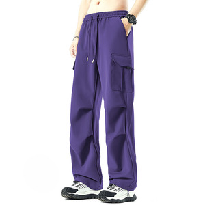 <span class=keywords><strong>Pantaloni</strong></span> <span class=keywords><strong>Cargo</strong></span> estivi taglie forti impermeabili Casual da trekking moda vita alta chiusura elastica traspirante taglia XL colore piatto - Product Image 4