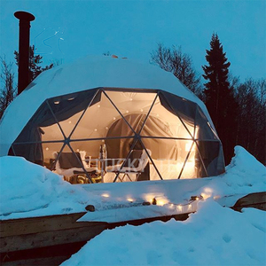 Tente de camping européenne de dôme géodésique d'igloo d'hiver de <span class=keywords><strong>6m</strong></span> de diamètre avec fenêtre en <span class=keywords><strong>baie</strong></span> transparente - Product Image 1
