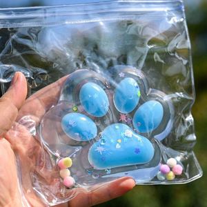 Wholesale Cat Paw 12X12CM Kawaii Animal Paw Factory Customize Silicone Taba Squishy Taba TPR Mochi Squishy Novelty <b>Gift</b> - Product Image 6