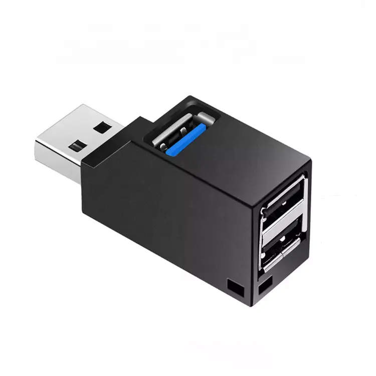 PCラップトップMac高速Uディスクリーダー用USB3.0HUBアダプターエクステンダーミニ3ポートスプリッター