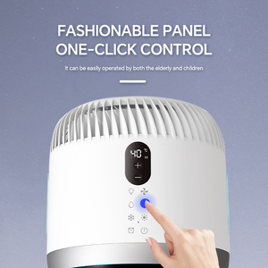 Multifunctional Electric Oscillating Plastic <strong>Water</strong> Mist <strong>Fan</strong> <strong>Cool</strong>/Warm Air Spray LED Light Remote Control Energy Efficient - Product Image 5