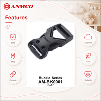 ANMCO Boucle à dégagement rapide doublement réglable en plastique à 4 voies pour poussette de bébé