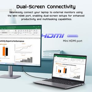 Computadora Portátil con Pantalla Full HD de 14.0 Pulgadas, Procesador Celeron N4000, 6 GB de RAM, 512 GB, Sistema Operativo <span class=keywords><strong>Google</strong></span> <span class=keywords><strong>Chrome</strong></span>, WIFI 5G, Windows 11 - Product Image 3