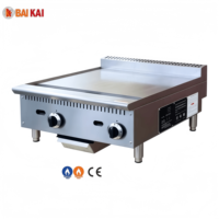 Grille de cuisson manuelle à gaz en acier inoxydable certifiée CE pour restaurant, plancha de comptoir 12" 24" 36" 48" 60"