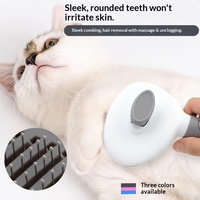 Peigne pour animaux de compagnie en PP pour le toilettage des chats et des chiens, brosse de nettoyage automatique à un clic pour l'élimination des poils, accessoires pour animaux de compagnie