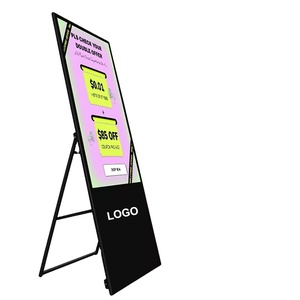 Pantalla LCD Digital de Señalización, Pantalla de Bienvenida con Soporte de Pie, 43 Pulgadas, 4K 2K, Carteles LCD para Centros Comerciales, Publicidad Plegable, CMS Gratuito - Product Image 1