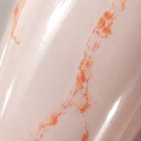 Faux ongles à presser en acrylique, forme amande, motif marbre pêche et veine or cuivré, personnalisables, vente en gros