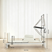 Offre Spéciale : Reformer Pilates en Alliage d'Aluminium Blanc avec Tour, Réglage Ergonomique, Système de Poulies Silencieux pour Tous Niveaux de Condition Physique